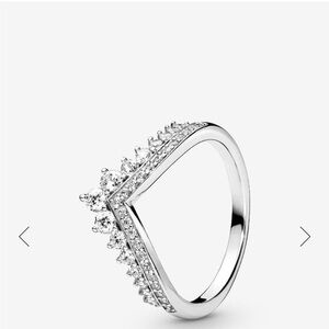 Pandora Silver Ring with Crystal Accents